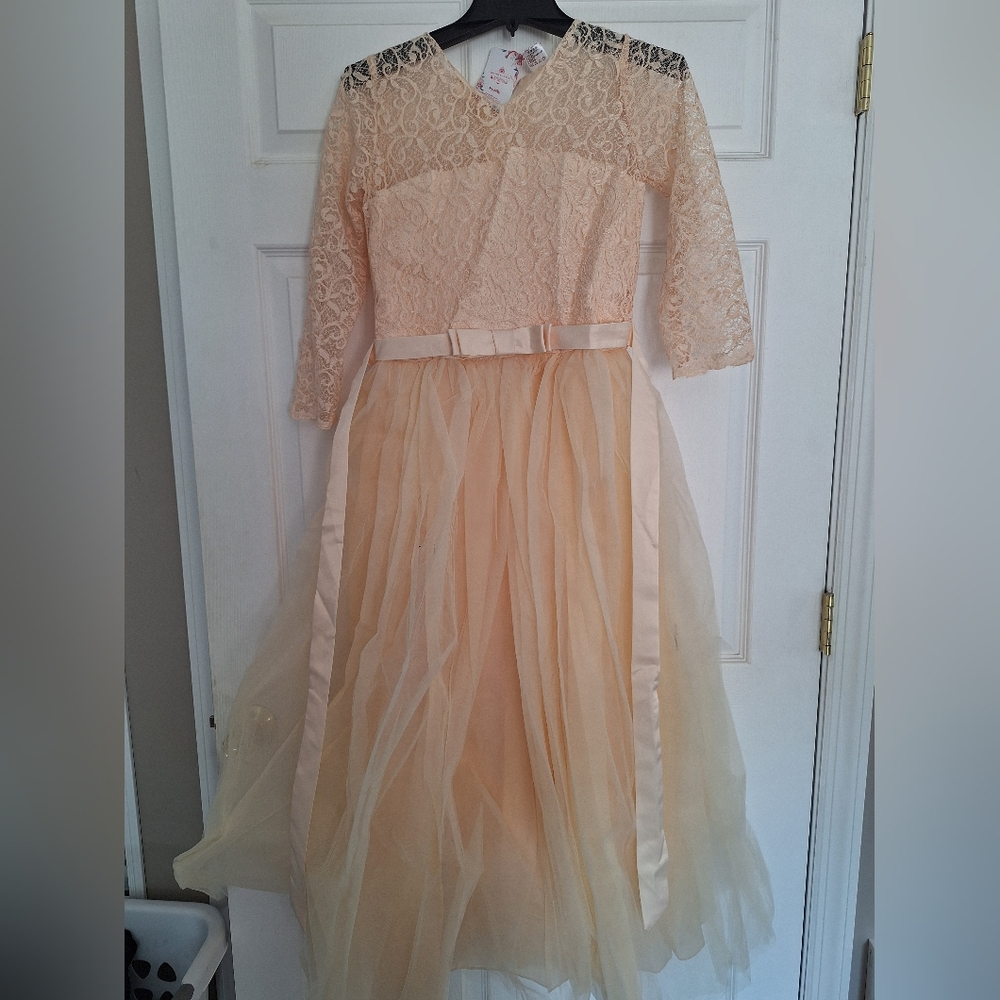 Peach girls Dress